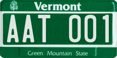 VT license plate AAT001
