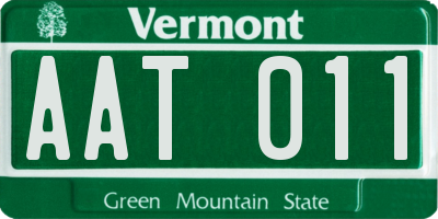 VT license plate AAT011