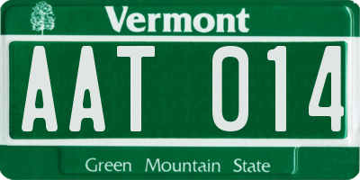 VT license plate AAT014
