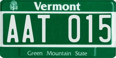 VT license plate AAT015
