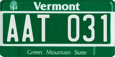 VT license plate AAT031