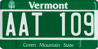 VT license plate AAT109