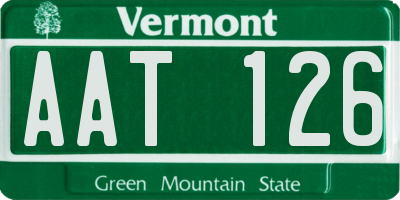 VT license plate AAT126