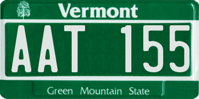 VT license plate AAT155