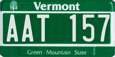 VT license plate AAT157