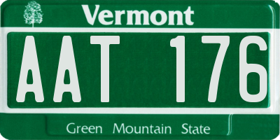 VT license plate AAT176