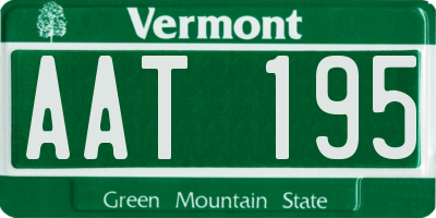 VT license plate AAT195