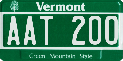 VT license plate AAT200