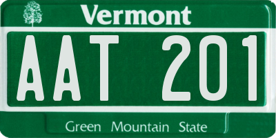 VT license plate AAT201