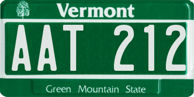 VT license plate AAT212