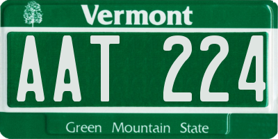 VT license plate AAT224