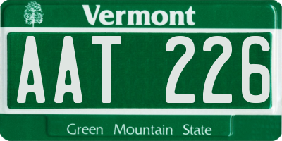 VT license plate AAT226