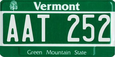 VT license plate AAT252