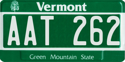 VT license plate AAT262