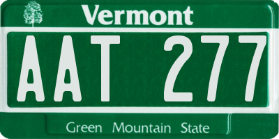 VT license plate AAT277