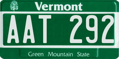 VT license plate AAT292