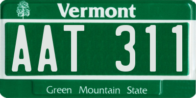 VT license plate AAT311
