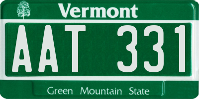 VT license plate AAT331