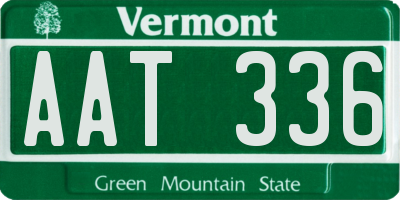 VT license plate AAT336