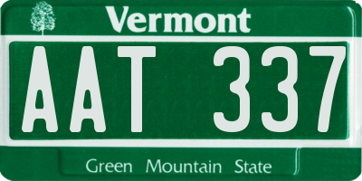 VT license plate AAT337