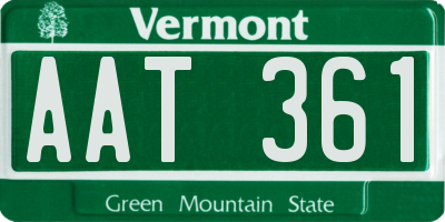 VT license plate AAT361