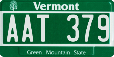 VT license plate AAT379