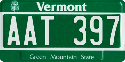 VT license plate AAT397