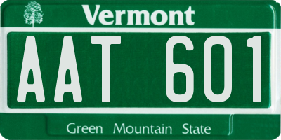 VT license plate AAT601