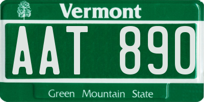 VT license plate AAT890