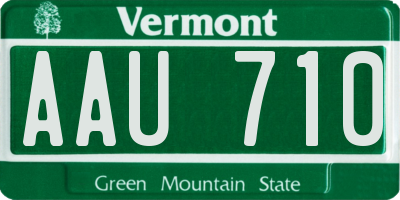 VT license plate AAU710