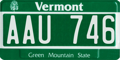 VT license plate AAU746