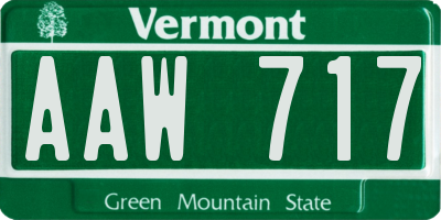 VT license plate AAW717