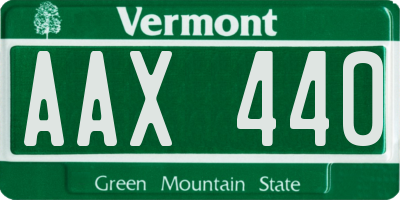VT license plate AAX440