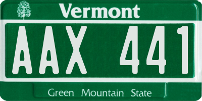 VT license plate AAX441