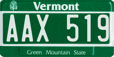 VT license plate AAX519