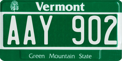 VT license plate AAY902