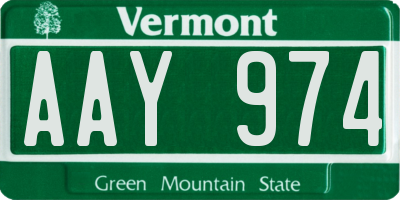 VT license plate AAY974