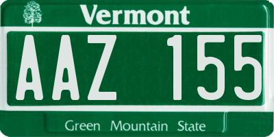 VT license plate AAZ155