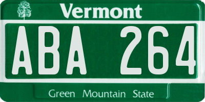 VT license plate ABA264