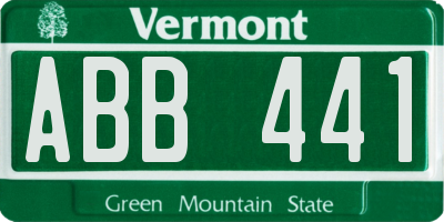 VT license plate ABB441