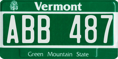 VT license plate ABB487