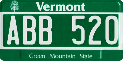 VT license plate ABB520