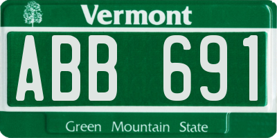 VT license plate ABB691