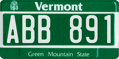 VT license plate ABB891