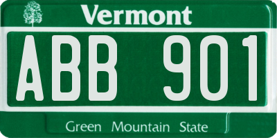 VT license plate ABB901