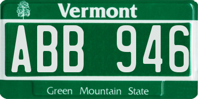 VT license plate ABB946