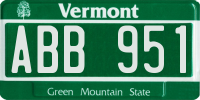 VT license plate ABB951