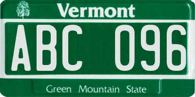 VT license plate ABC096