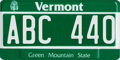 VT license plate ABC440