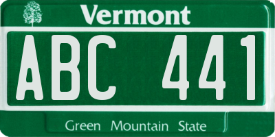 VT license plate ABC441